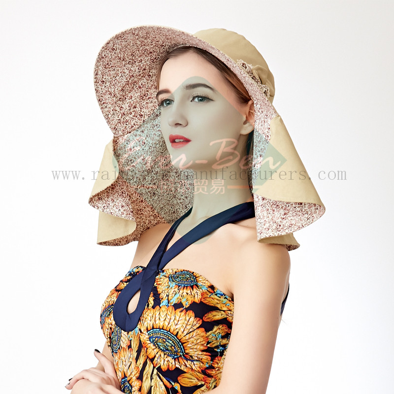 Ladies Fashion hat with neck protection5